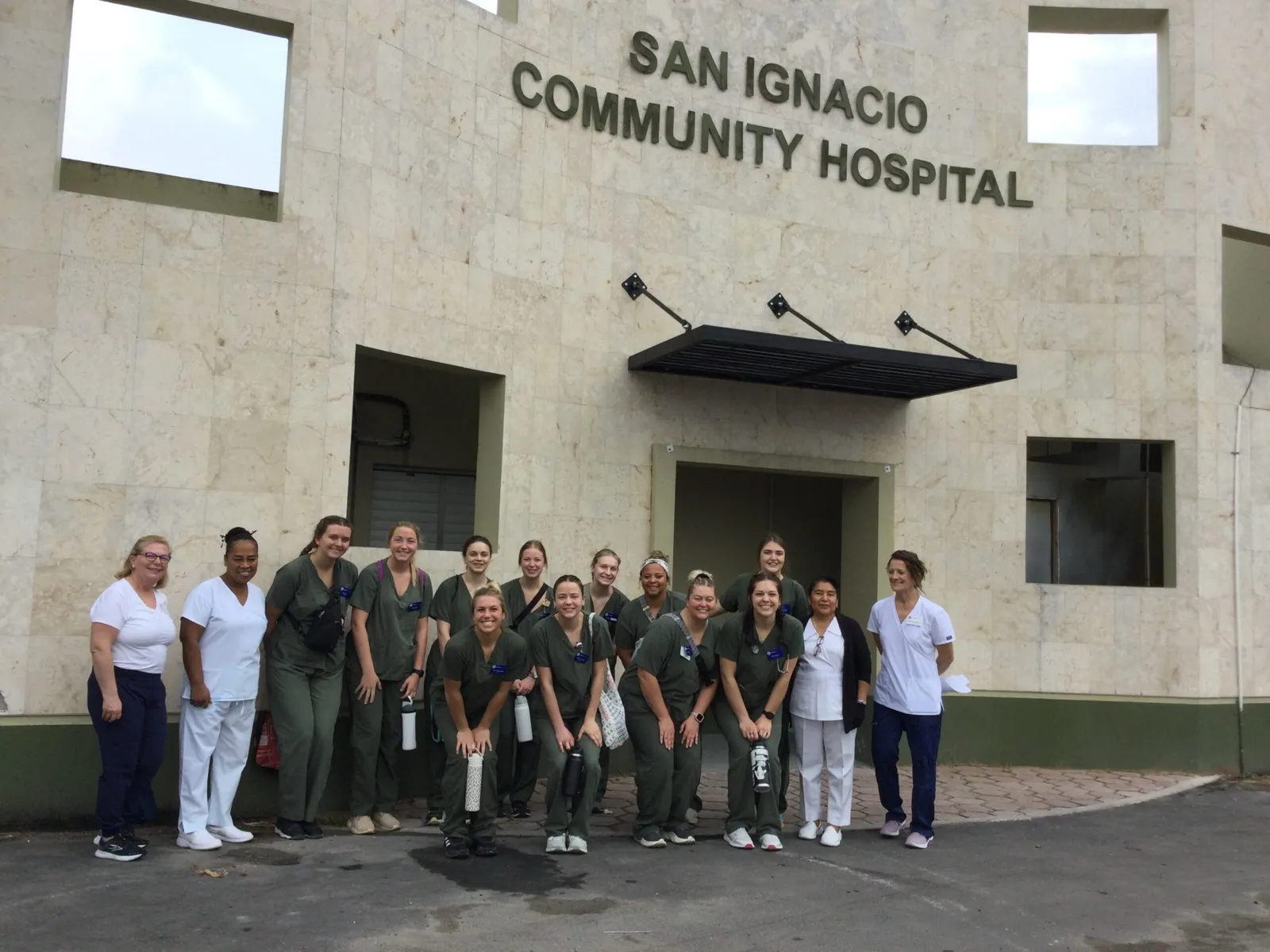 Faculty-led group at San Ignacio Community Hospital